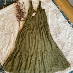 Free People olive green maxi dress, medium